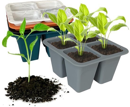 Unyqoos® Opvouwbare siliconen kweektrays met drainage voor planten en tuinieren