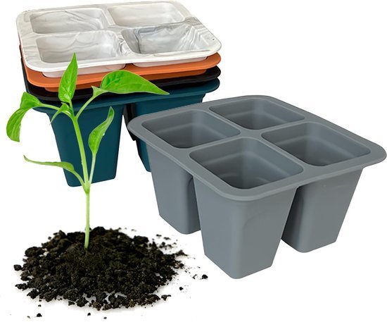 Unyqoos® Opvouwbare siliconen kweektrays met drainage voor planten en tuinieren