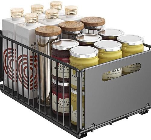 Ibenzoa® Uittrekbare opbergorganizer voor keukenkast met eenvoudig te monteren lade