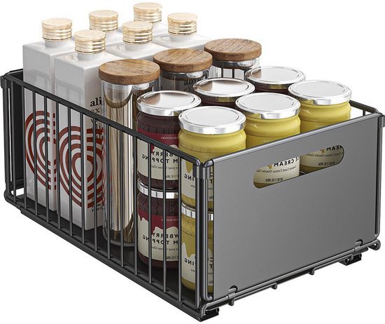 Ibenzoa® Uittrekbare opbergorganizer voor keukenkast met eenvoudig te monteren lade