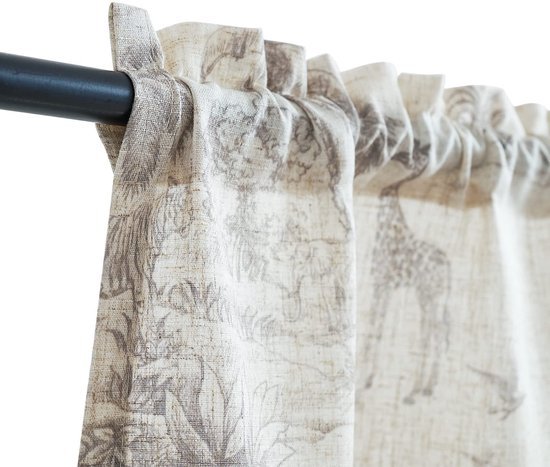 Ibenzoa® Elegante halftransparante gordijnen met Toile de Jouy print voor kleine ramen