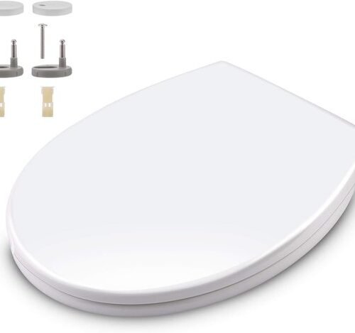 Ibenzoa® Ergonomische toiletbril met stille sluiting en verstelbare scharnieren