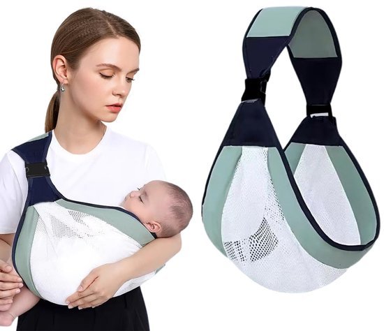 Ibenzoa® Verstelbare en ergonomische babydraagdoek voor comfortabel dragen