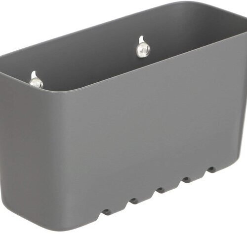 Ibenzoa® Compacte grijze kunststof plank met zuignappen voor veelzijdig gebruik