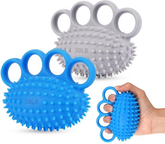 Ibenzoa® Set van twee stressballen voor hand- en vingertraining en stressverlichting