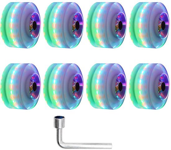 Unyqoos® Lichtgevende skatewielen set van 8 voor rolschaatsen en skateboards
