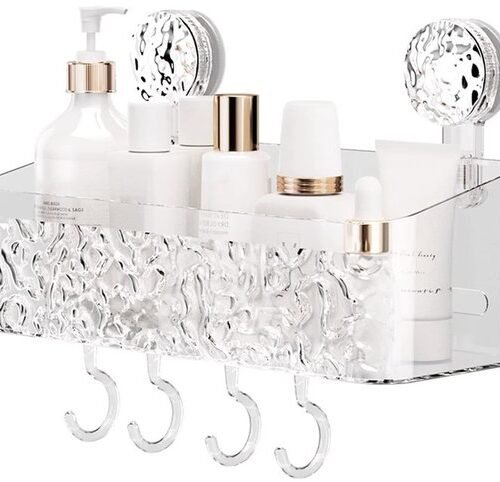 Ibenzoa® Handige doucheopslag met zuignap en scheermeshouder zonder boren