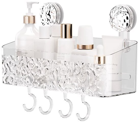 Ibenzoa® Handige doucheopslag met zuignap en scheermeshouder zonder boren