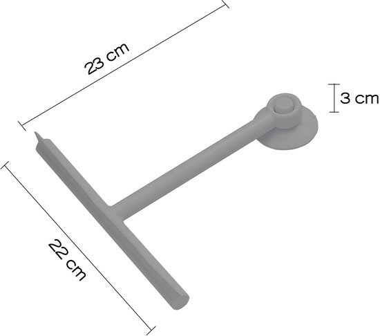 Ibenzoa® Taupe douchewisser met zuignap en rubberen afwerking voor glasreiniging Ibenzoa® Taupe douchewisser met zuignap en rubberen afwerking voor glasreiniging
