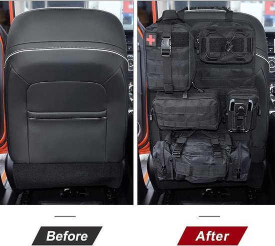 Ibenzoa® Waterdichte autostoelorganizer met afneembare tassen voor veelzijdige opslag