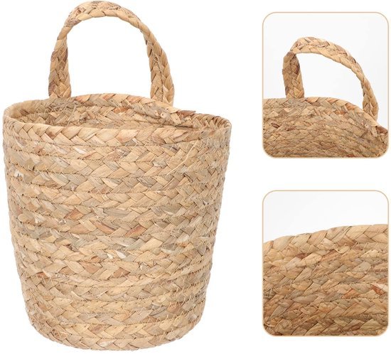 Ibenzoa® Decoratieve en multifunctionele hangende mand van zeegras voor thuisgebruik