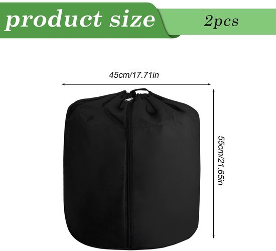 Unyqoos® Herbruikbare vorstbeschermzakken voor potplanten met ritssluiting en trekkoord