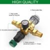 Unyqoos® Messing waterdrukregelaar met manometer en filter voor optimale waterkwaliteit