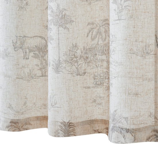 Ibenzoa® Elegante halftransparante gordijnen met Toile de Jouy print voor kleine ramen