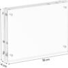Unyqoos® Set van drie frameloze acryl fotolijsten voor dubbelzijdig gebruik op bureau