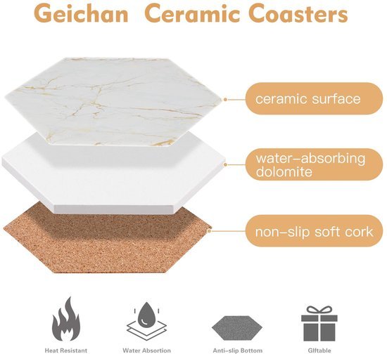 Unyqoos® Stijlvolle onderzetters set met voor 8 stuks