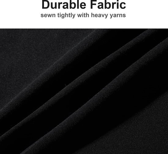 Ibenzoa® Set van twee zwarte tafelkleden voor veelzijdig gebruik in huis en horeca