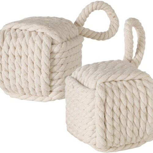 Ibenzoa® Zwaar gebreide deurstopper met lus voor diverse toepassingen binnenshuis