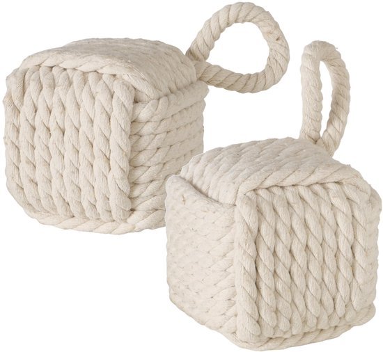 Ibenzoa® Zwaar gebreide deurstopper met lus voor diverse toepassingen binnenshuis