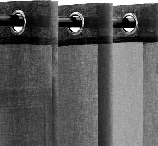 Unyqoos® Transparante moderne voile gordijnen met ringen set voor woonkamer en slaapkamer Unyqoos® Transparante moderne voile gordijnen met ringen set voor woonkamer en slaapkamer
