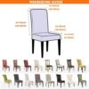 Ibenzoa® Waterafstotende stoelhoezen voor eetkamerstoelen met strak en modern design