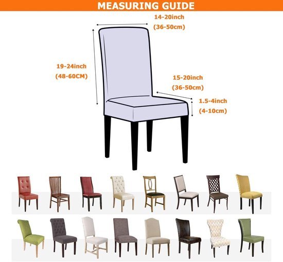 Ibenzoa® Waterafstotende stoelhoezen voor eetkamerstoelen met strak en modern design