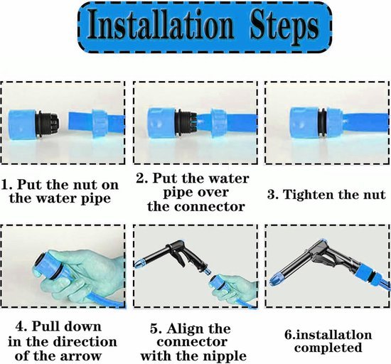 Ibenzoa® Flexibele en tuinslang van 10 meter voor veelzijdig gebruik