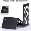Unyqoos® Zwarte metalen boekensteunen met antislip voor stevige boekenopslag