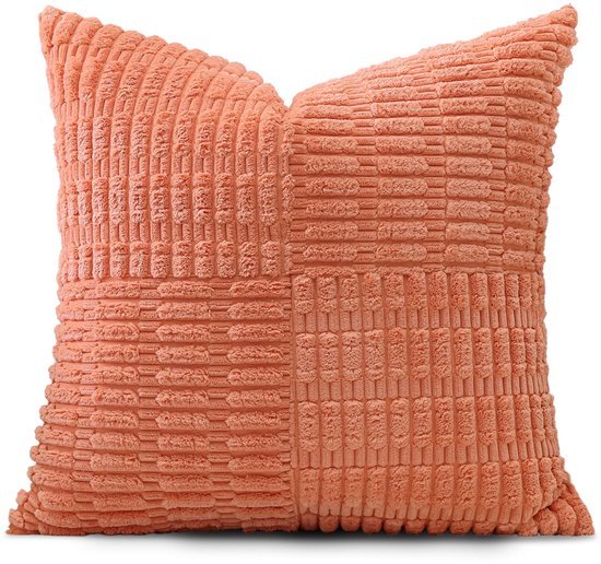 Ibenzoa® Stijlvolle kussenhoes van corduroy met gestreept patroon voor diverse interieurs