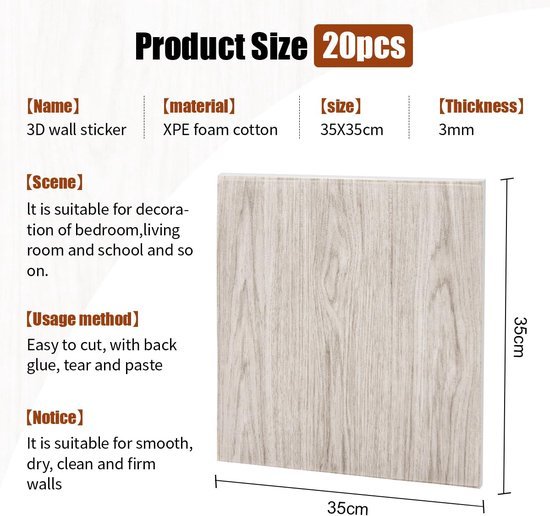 Ibenzoa® Set van wandpanelen