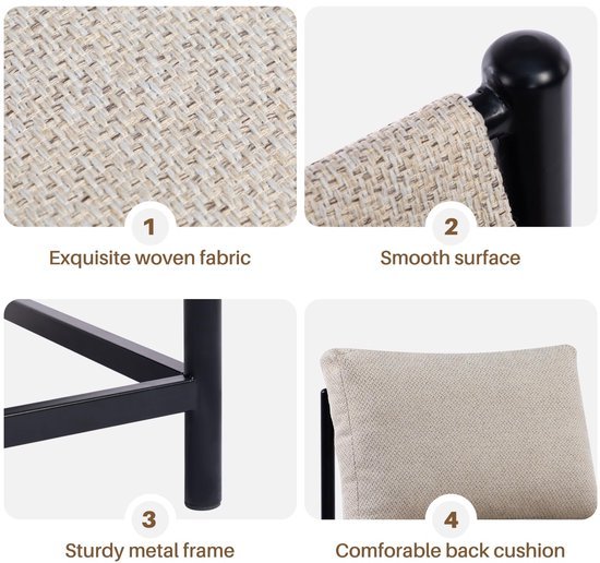 Ibenzoa® Comfortabele en Stijlvolle Relaxstoel met Metalen Frame voor Elke Kamer