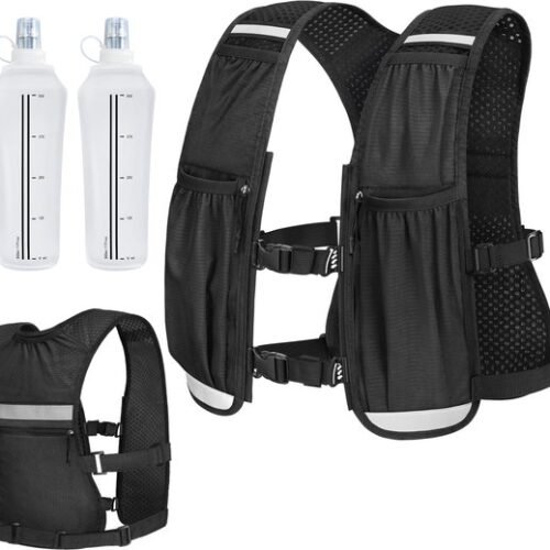 Unyqoos® Lichtgewicht hardloopvest met drinkflesjes voor comfortabel en veilig sporten