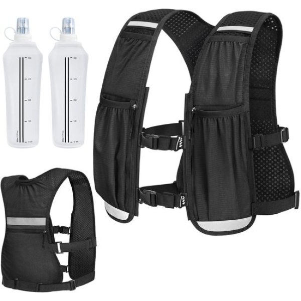 Unyqoos® Lichtgewicht hardloopvest met drinkflesjes voor comfortabel en veilig sporten