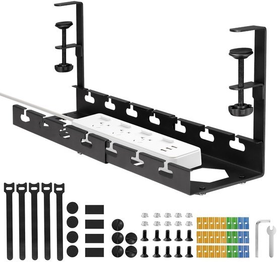 Ibenzoa® Uittrekbare kabelgoot voor eenvoudig kabelbeheer onder bureau zonder boren