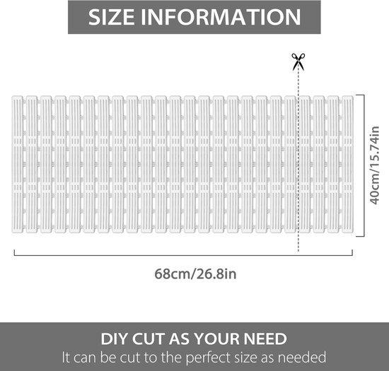 Ibenzoa® Antislip douchemat met sneldrogend en antibacterieel materiaal voor badkamer