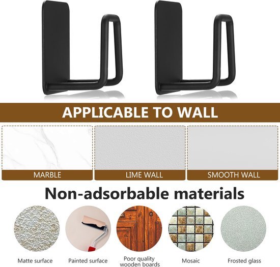 Ibenzoa® Set van 8 Zelfklevende Roestvrijstalen Sponshouders voor Keuken en Badkamer