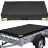 Ibenzoa® Weerbestendig afdekzeil voor aanhangers met reflecterende strepen en elastische touwen