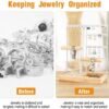 Ibenzoa® Elegante witte sieradenstandaard voor overzichtelijke opberging van juwelen