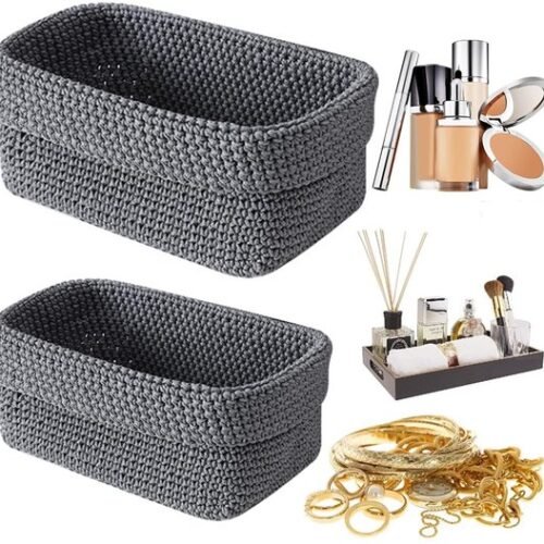 Ibenzoa® Stijlvolle en veelzijdige gevlochten opbergmanden set voor elke ruimte in huis