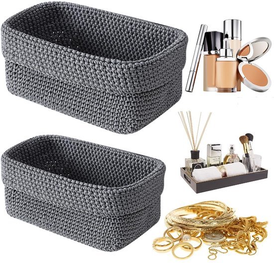 Ibenzoa® Stijlvolle en veelzijdige gevlochten opbergmanden set voor elke ruimte in huis