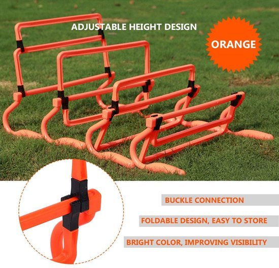Unyqoos® Oranje set van 5 flexibele horden voor sportieve coördinatietraining