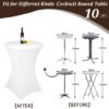 Ibenzoa® Set van 10 elastische witte tafelkleedhoezen voor bistro- en statafels