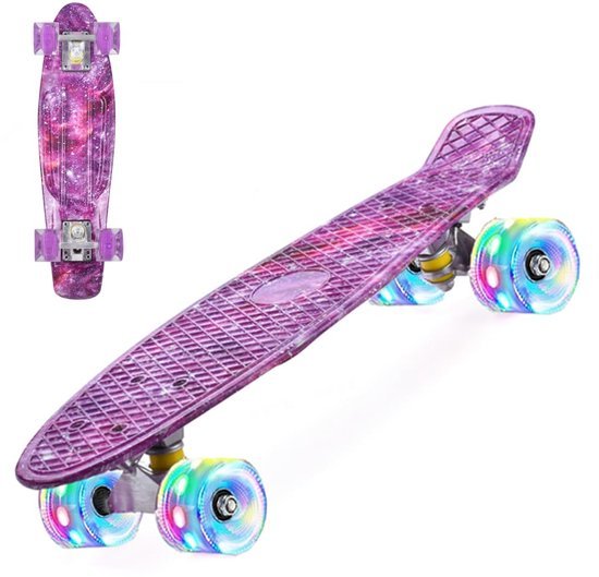 Unyqoos® Mini Cruiser Skateboard met LED Wielen voor Kinderen en Volwassenen Unyqoos® Mini Cruiser Skateboard met LED Wielen voor Kinderen en Volwassenen
