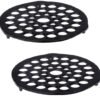 Ibenzoa® Set van twee ronde gietijzeren grillroosters met drie poten voor veelzijdig gebruik