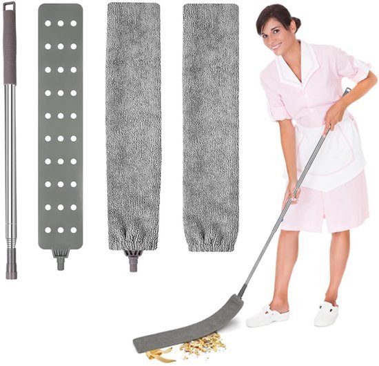 Ibenzoa® Uittrekbare stofdoek met verstelbare telescoopstang voor veelzijdige reiniging Ibenzoa® Uittrekbare stofdoek met verstelbare telescoopstang voor veelzijdige reiniging