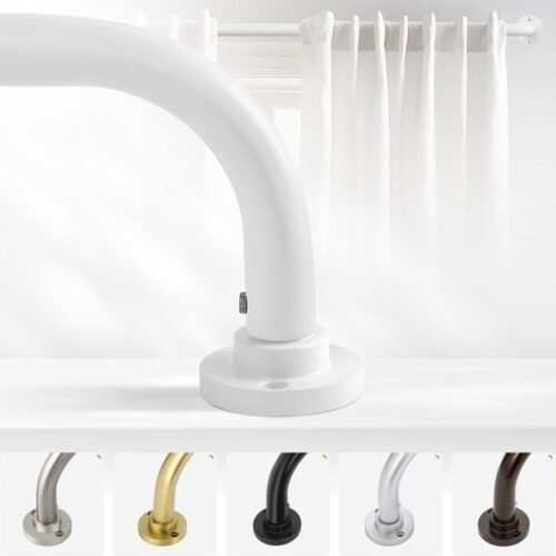 Unyqoos® Verstelbare witte gordijnstangen voor verduistering en isolatie in huis