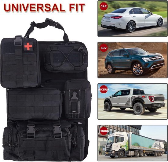 Ibenzoa® Waterdichte autostoelorganizer met afneembare tassen voor veelzijdige opslag