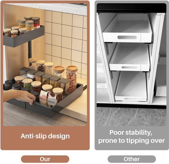 Ibenzoa® Ruimtebesparende organiser met verstelbare lades voor onder de gootsteen