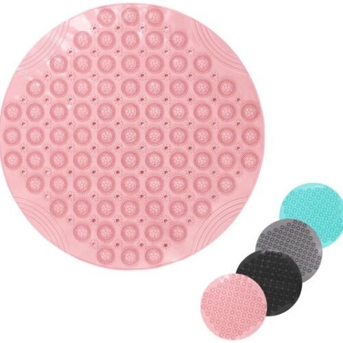 Ibenzoa® Ronde antislip badmat met afvoergaten en zuignappen voor badkamer