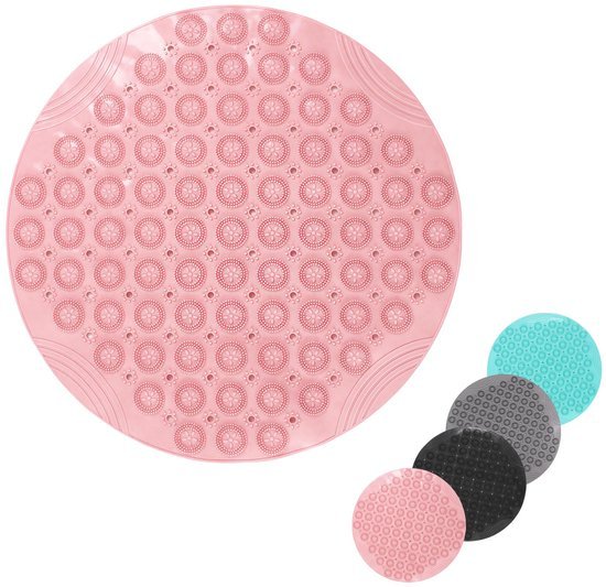 Ibenzoa® Ronde antislip badmat met afvoergaten en zuignappen voor badkamer